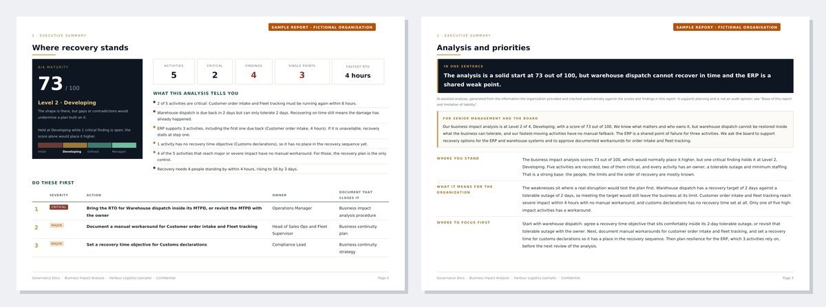 Sample Reports: Premium Gap Assessment and BIA Reports sample gap assessment report