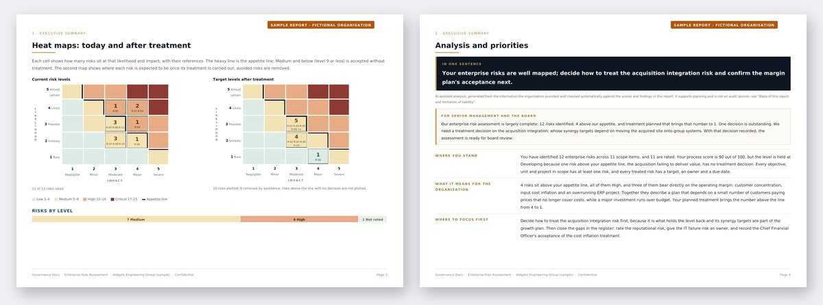 Free Enterprise Risk Assessment Tool (ISO 31000) enterprise risk assessment