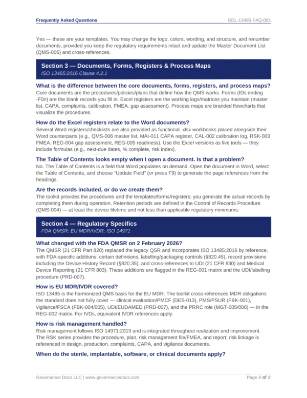 ISO 13485 Toolkit with 140+ templates for medical device quality management.