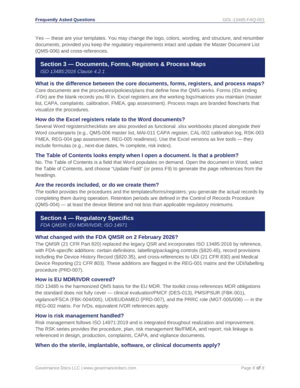 ISO 13485 Toolkit with 120+ templates for medical device quality management.