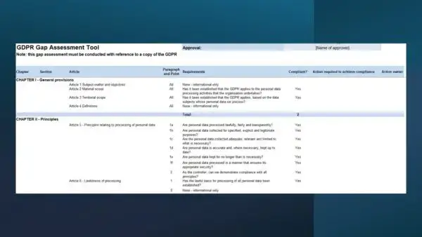 GDPR Toolkit Sample