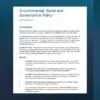 ESG Toolkit - 20+ Comprehensive Templates! ESG Toolkit
