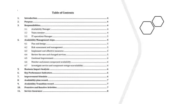 ISO 20000 Toolkit Sample