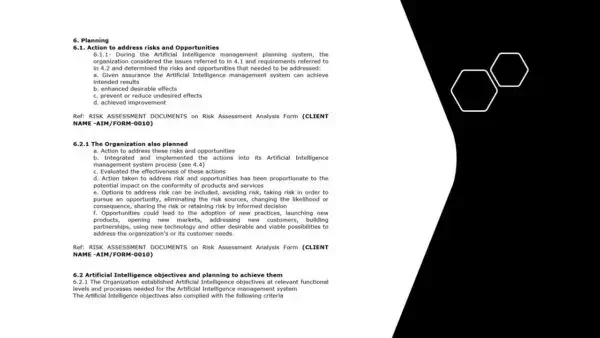 iso 42001 toolkit sample