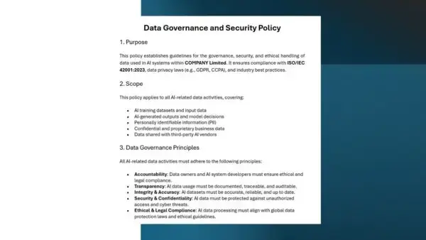 iso 42001 toolkit sample