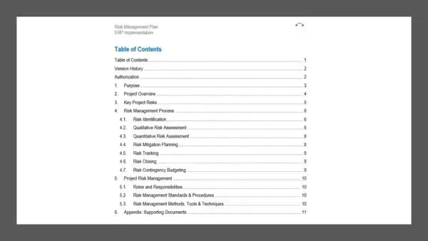 Project Management Toolkit Sample