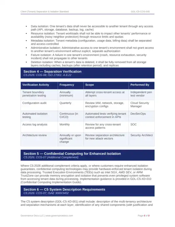 Cloud security compliance and documentation templates for BSI C5:2026 standards.