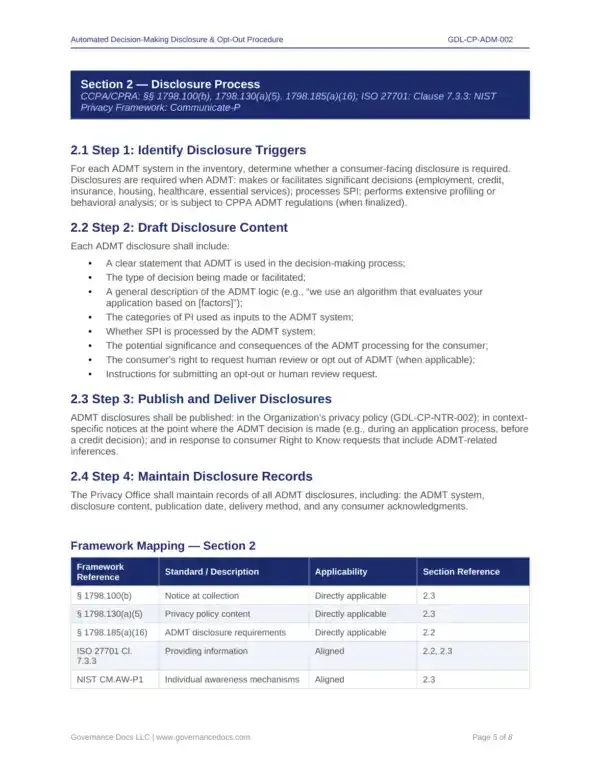 Comprehensive privacy compliance toolkit with 60+ templates for CCPA and CPRA.