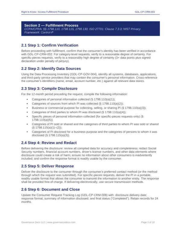 Comprehensive privacy compliance toolkit with 60+ templates for CCPA-CPRA.