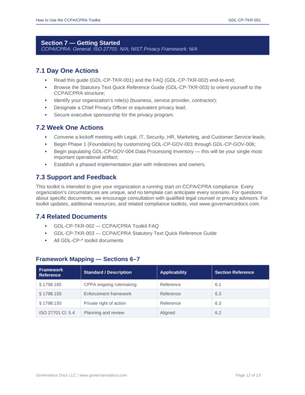 CCPA-CPRA compliance toolkit with privacy templates and guidelines.