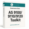 AS 9100/9110/9120 Aerospace QMS Toolkit with 38 templates for quality management systems.