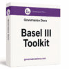 Basel III risk management toolkit with 25 templates for banking governance and compliance.