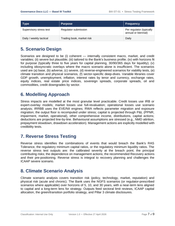 Basel III documentation toolkit — sample template page 6