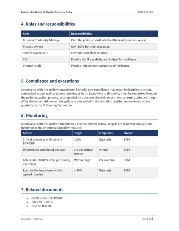 COBIT 2019 IT Governance Toolkit with 31 templates for effective management.