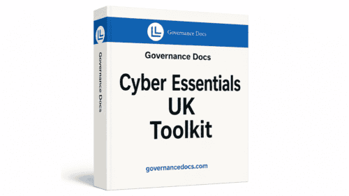 Cyber Essentials UK Toolkit with 24 compliance templates for cybersecurity governance.