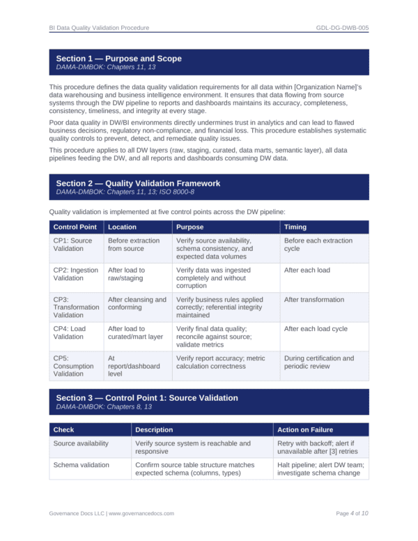 Data governance toolkit with 85 DMBOK-aligned templates for comprehensive management.