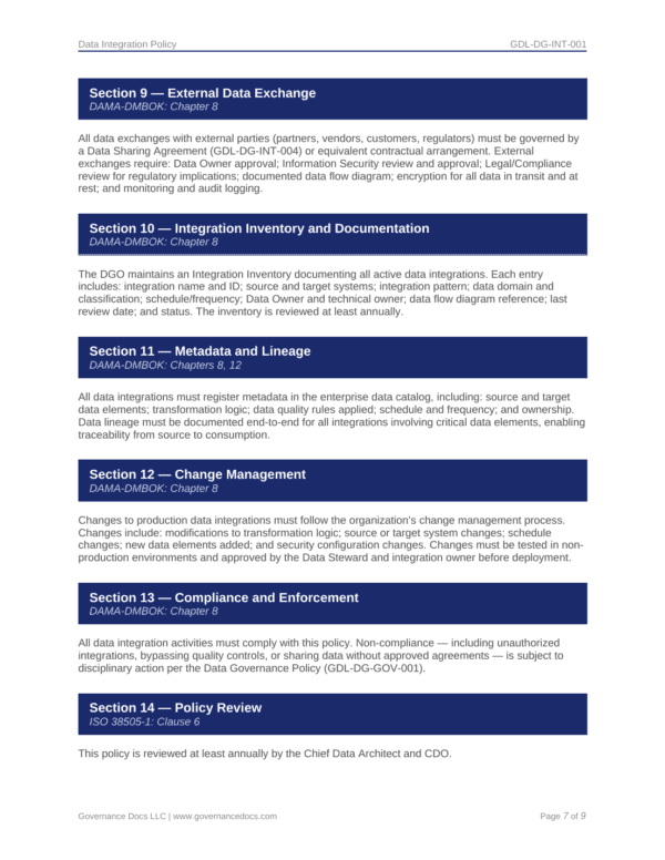 Data Governance Toolkit with 85 DMBOK-aligned templates for comprehensive data management.