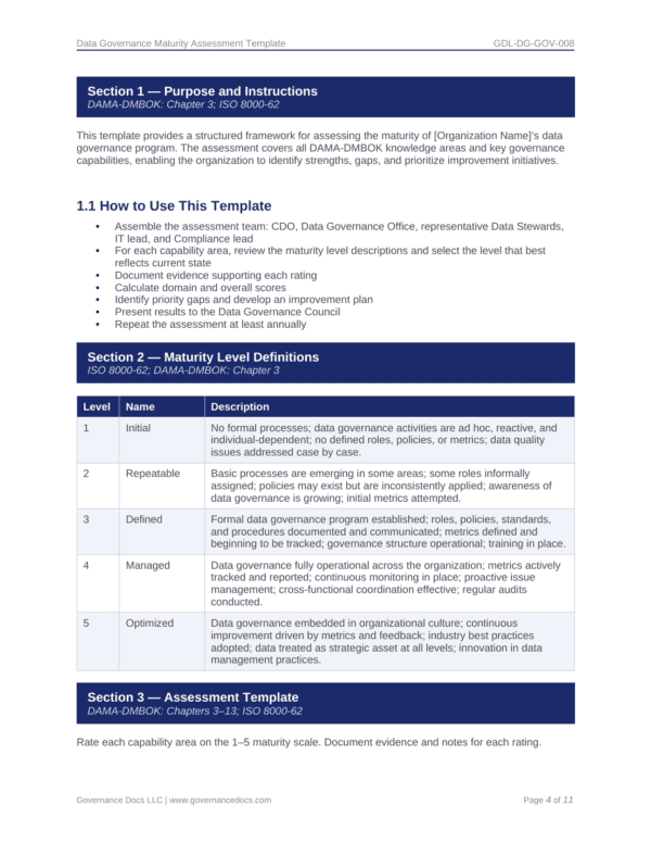 Data Governance Toolkit with 85 DMBOK-aligned templates for effective data management.