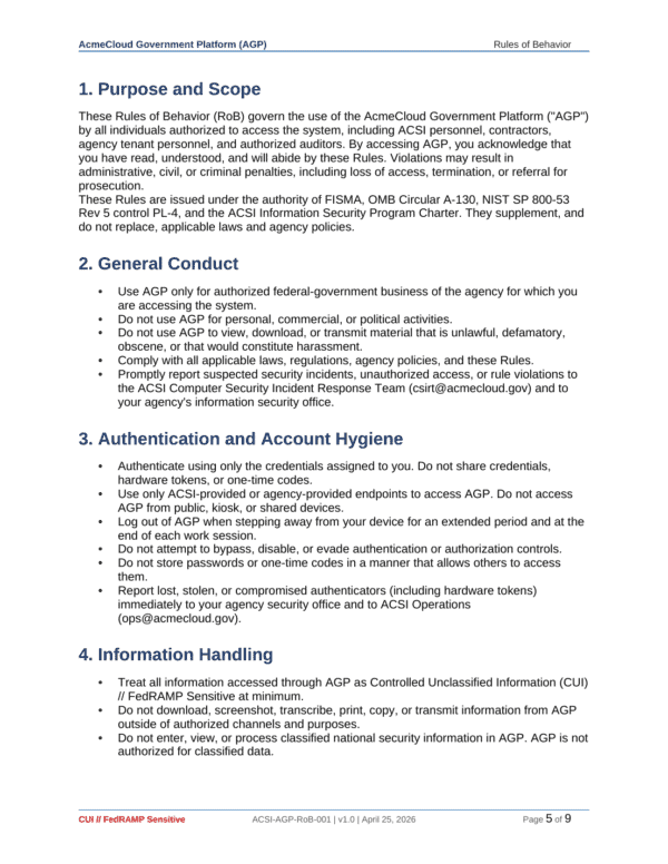 FedRAMP compliance templates for comprehensive governance and security.