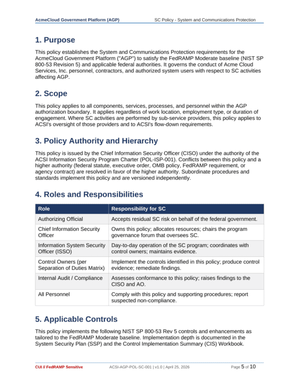 FedRAMP compliance templates for comprehensive authorization management.