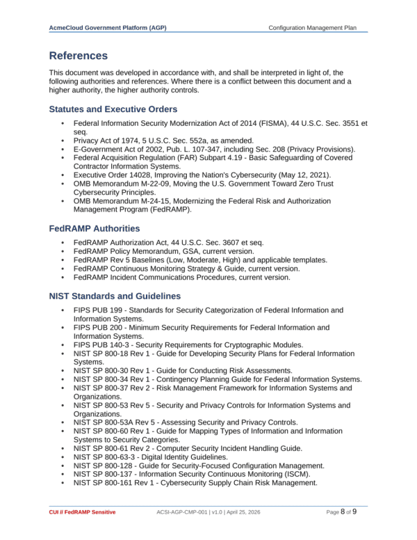 FedRAMP compliance templates for comprehensive authorization management.