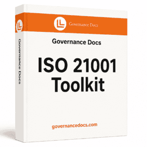 ISO 21001 Educational Management Toolkit with 43 templates for governance and quality assurance.