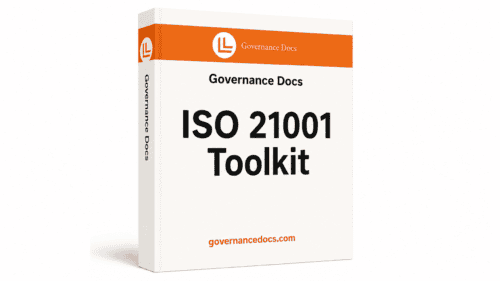 ISO 21001 Educational Management Toolkit with 43 templates for governance and quality assurance.