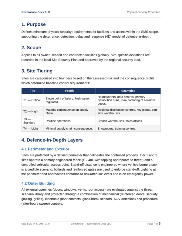 ISO 28000 documentation toolkit — sample template page 15