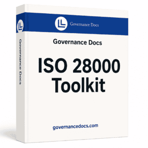 ISO 28000 supply chain security toolkit with 29 templates for effective governance and risk manageme.