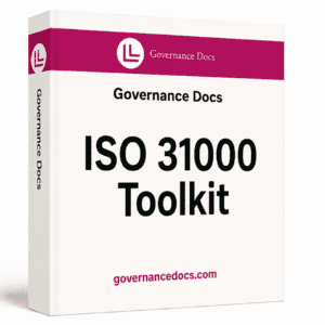 ISO 31000 Risk Management Toolkit with 30 templates for effective governance and risk assessment.