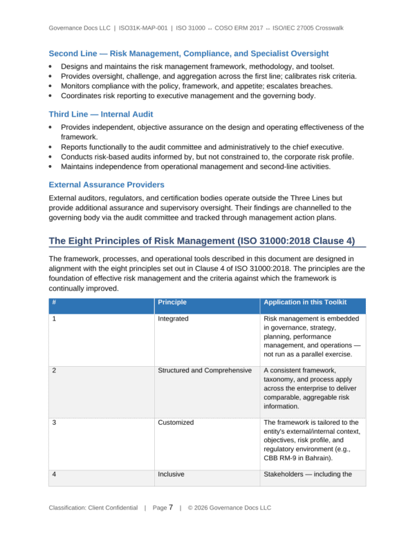 ISO 31000 documentation toolkit — sample template page 11