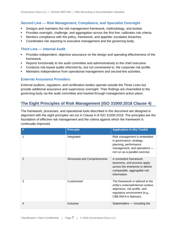 ISO 31000 documentation toolkit — sample template page 12