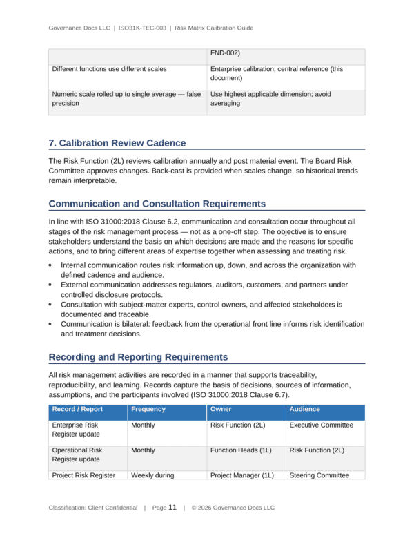 ISO 31000 documentation toolkit — sample template page 16