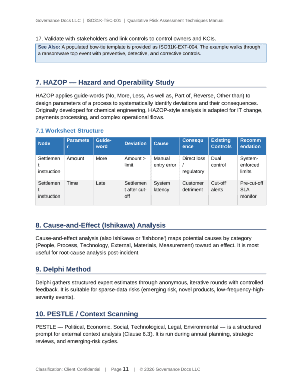 ISO 31000 documentation toolkit — sample template page 18