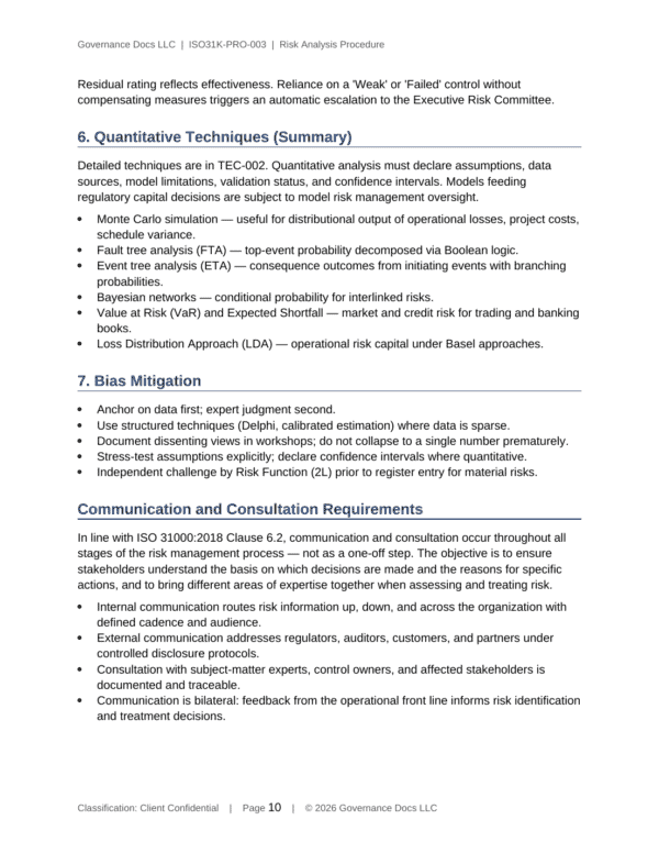 ISO 31000 documentation toolkit — sample template page 3