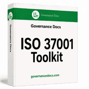 ISO 37001 Anti-Bribery Toolkit with 55 compliance templates for governance and risk management.