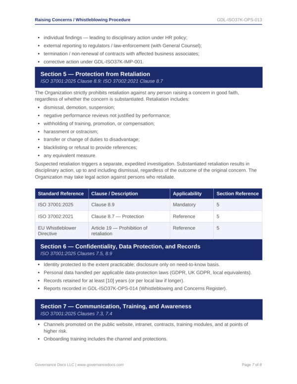 Governance Docs ISO 37001 Anti-Bribery Toolkit with compliance templates and records management.