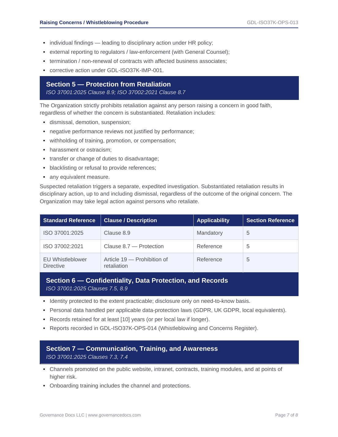 Governance Docs ISO 37001 Anti-Bribery Toolkit with compliance templates and records management.
