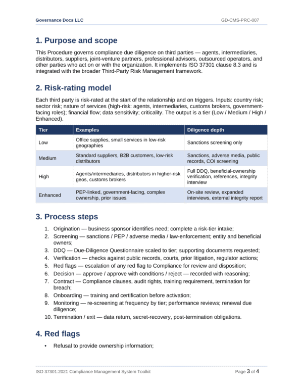 ISO 37301 documentation toolkit — sample template page 13