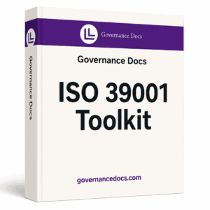 ISO 39001 Road Traffic Safety Toolkit with 10 templates for effective governance and compliance mana.