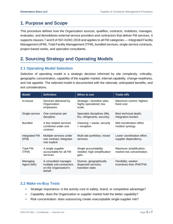 ISO 41001 documentation toolkit — sample template page 4