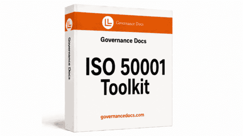 ISO 50001 Energy Management Toolkit with 47 templates for effective governance and compliance.
