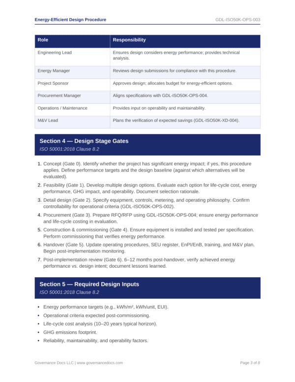 Governance Docs ISO 50001 Energy Management Toolkit with 47 templates.