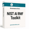 AI governance toolkit cover featuring NIST AI RMF templates for effective AI risk management.