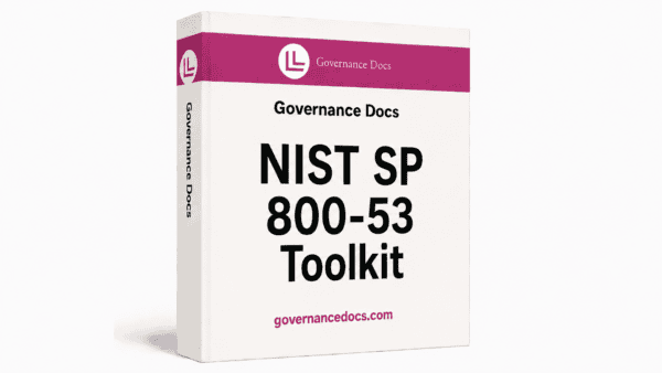 NIST SP 800-53 Security Controls Toolkit with 38 templates for governance and compliance.