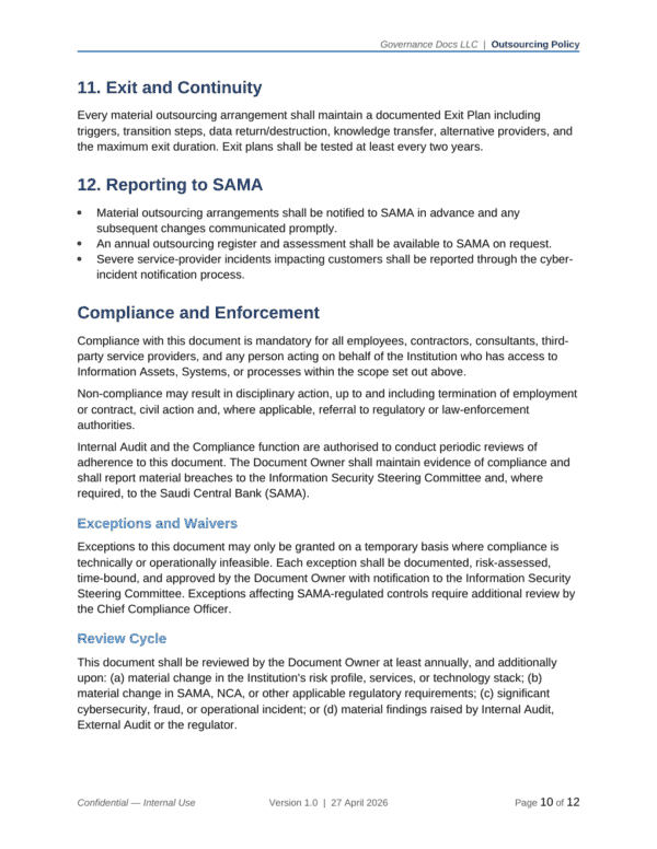 SAMA documentation toolkit — sample template page 3