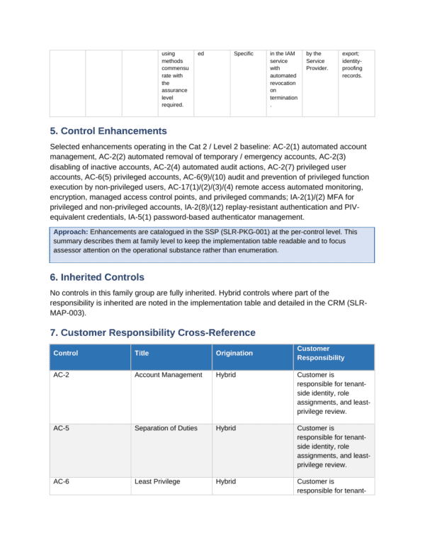 StateRAMP documentation toolkit — sample template page 11