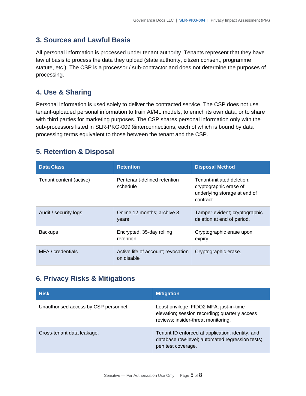 StateRAMP documentation toolkit — sample template page 13