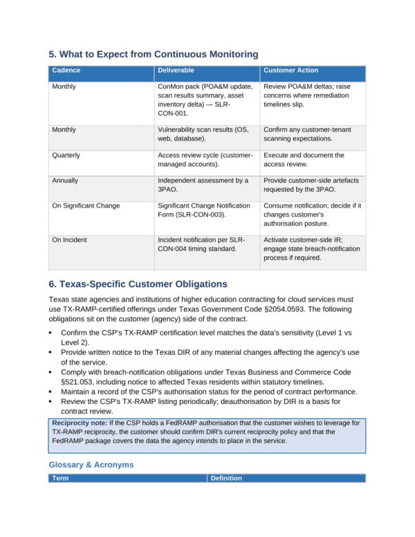 StateRAMP documentation toolkit — sample template page 2