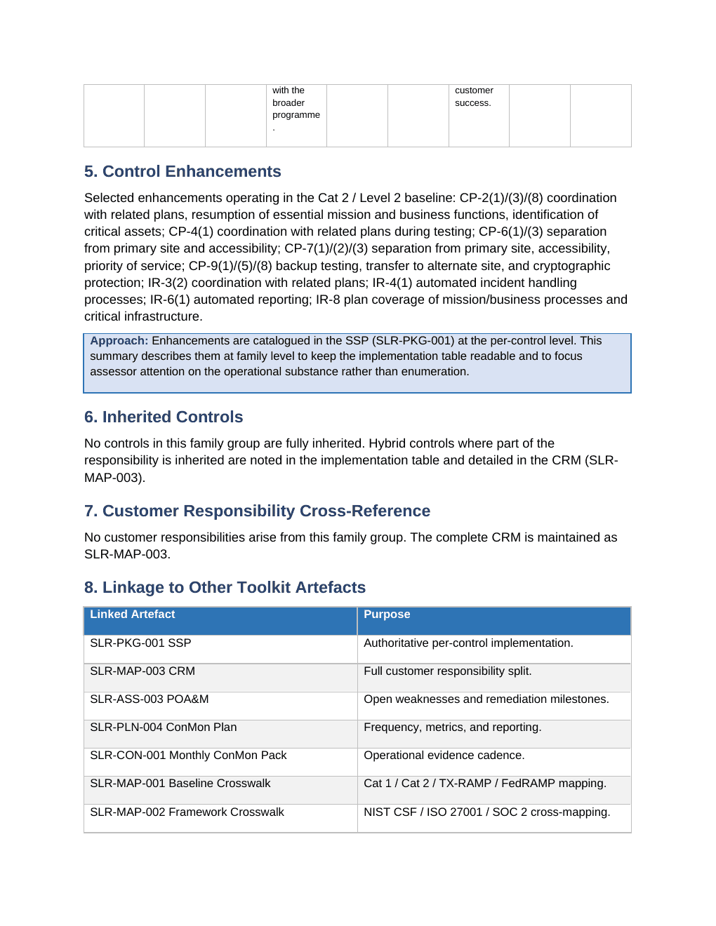 StateRAMP documentation toolkit — sample template page 8